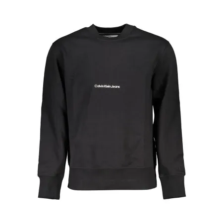 SWEAT-SHIRT SANS FERMETURE ÉCLAIR NOIR CALVIN KLEIN POUR HOMMES - CALVIN KLEIN