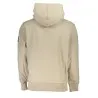 SWEAT-SHIRT SANS FERMETURE ÉCLAIR BEIGE CALVIN KLEIN POUR HOMMES - CALVIN KLEIN