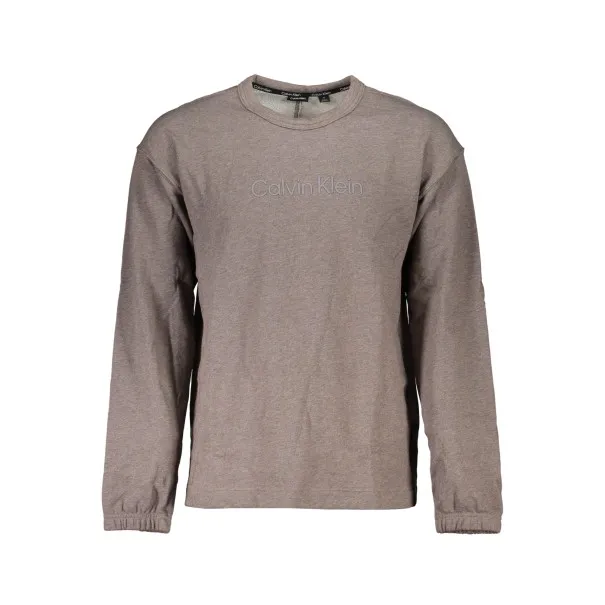SWEAT-SHIRT SANS FERMETURE ÉCLAIR POUR HOMMES CALVIN KLEIN MARRON - CALVIN KLEIN