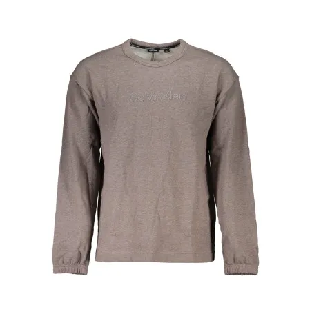 SWEAT-SHIRT SANS FERMETURE ÉCLAIR POUR HOMMES CALVIN KLEIN MARRON - CALVIN KLEIN