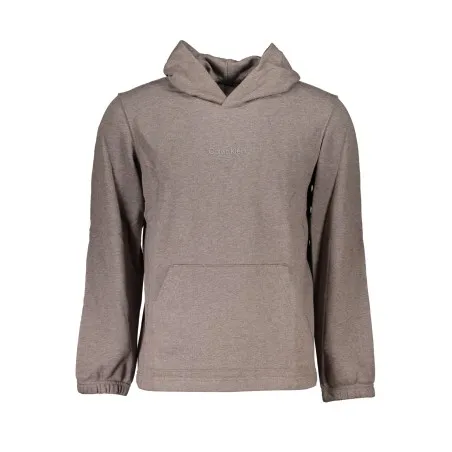 SWEAT-SHIRT SANS FERMETURE ÉCLAIR POUR HOMMES CALVIN KLEIN MARRON - CALVIN KLEIN