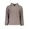 SWEAT-SHIRT SANS FERMETURE ÉCLAIR POUR HOMMES CALVIN KLEIN MARRON - CALVIN KLEIN