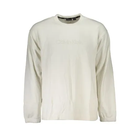 SWEAT-SHIRT SANS FERMETURE ÉCLAIR BLANC CALVIN KLEIN POUR HOMMES - CALVIN KLEIN