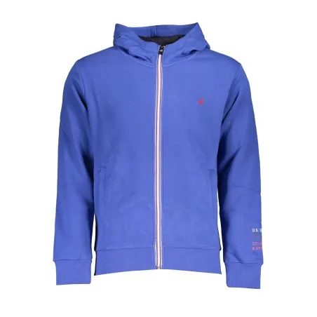 SWEAT-SHIRT BLEU À FERMETURE ÉCLAIR POUR HOMME US GRAND - U.S. GRAND