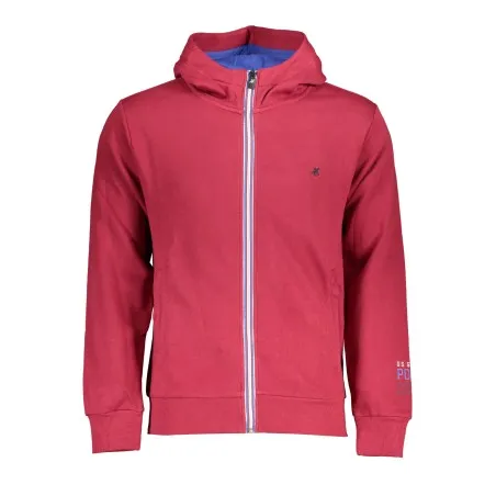 SWEAT-SHIRT FERMETURE ÉCLAIR ROUGE POUR HOMME US GRAND - U.S. GRAND