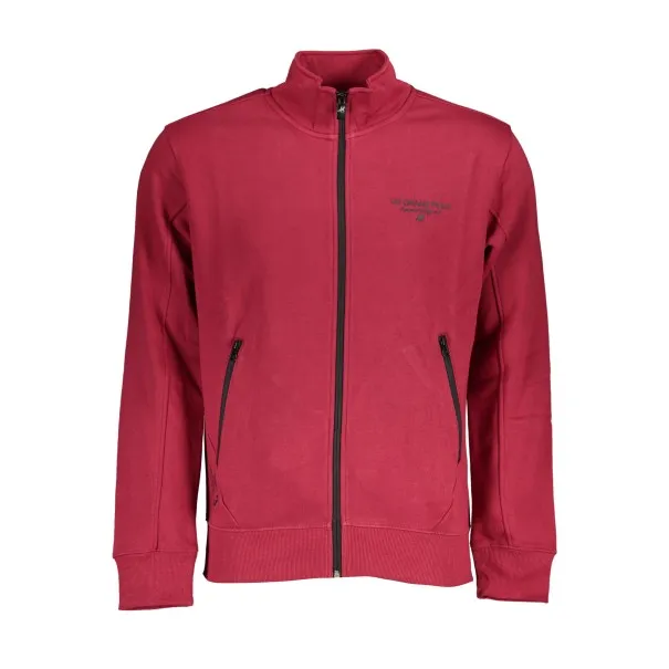 SWEAT-SHIRT FERMETURE ÉCLAIR ROUGE POUR HOMME US GRAND - U.S. GRAND