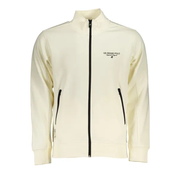 SWEAT-SHIRT BLANC À FERMETURE ÉCLAIR POUR HOMME US GRAND - U.S. GRAND