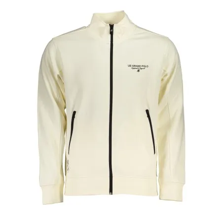 SWEAT-SHIRT BLANC À FERMETURE ÉCLAIR POUR HOMME US GRAND - U.S. GRAND