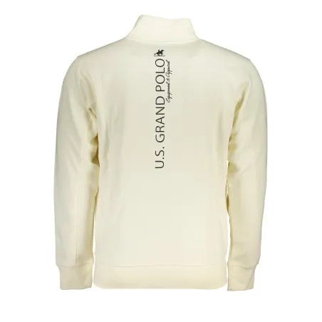 SWEAT-SHIRT BLANC À FERMETURE ÉCLAIR POUR HOMME US GRAND - U.S. GRAND