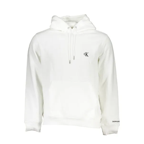 SWEAT-SHIRT SANS FERMETURE ÉCLAIR BLANC CALVIN KLEIN POUR HOMMES - CALVIN KLEIN