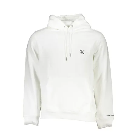 SWEAT-SHIRT SANS FERMETURE ÉCLAIR BLANC CALVIN KLEIN POUR HOMMES - CALVIN KLEIN