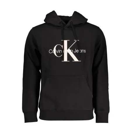 SWEAT-SHIRT SANS FERMETURE ÉCLAIR NOIR CALVIN KLEIN POUR HOMMES - CALVIN KLEIN