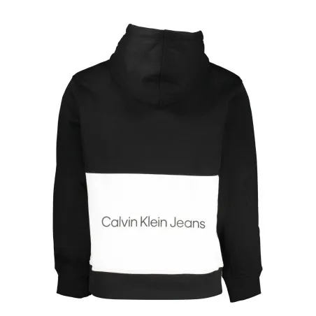 SWEAT-SHIRT SANS FERMETURE ÉCLAIR NOIR CALVIN KLEIN POUR HOMMES - CALVIN KLEIN