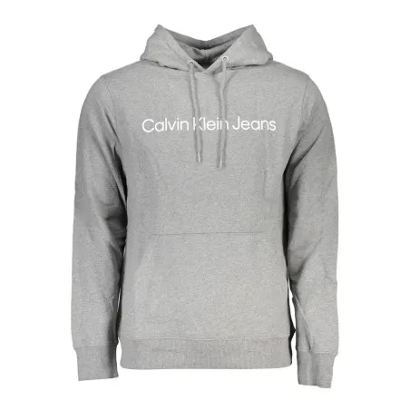 SWEAT-SHIRT SANS FERMETURE ÉCLAIR GRIS CALVIN KLEIN POUR HOMMES - CALVIN KLEIN