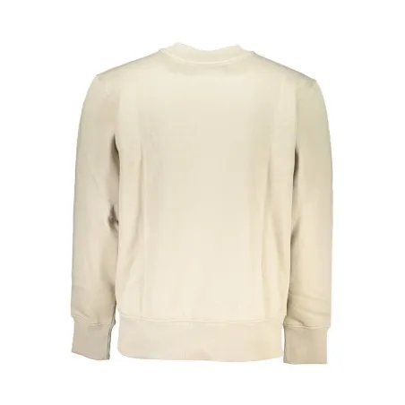 SWEAT-SHIRT SANS FERMETURE ÉCLAIR BEIGE CALVIN KLEIN POUR HOMMES - CALVIN KLEIN