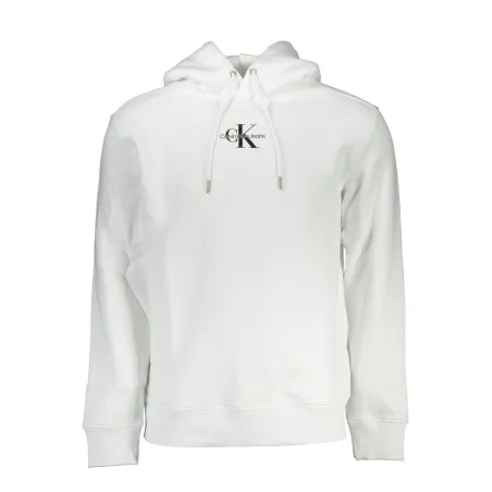 SWEAT-SHIRT SANS FERMETURE ÉCLAIR BLANC CALVIN KLEIN POUR HOMMES - CALVIN KLEIN