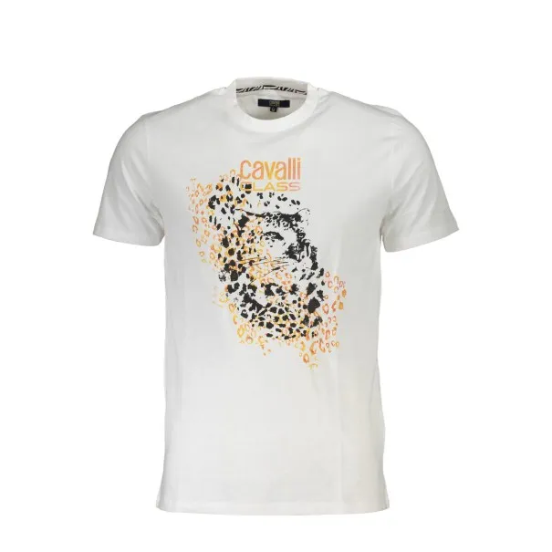 T-SHIRT MANCHES COURTES HOMME CAVALLI CLASS BLANC - CAVALLI CLASS