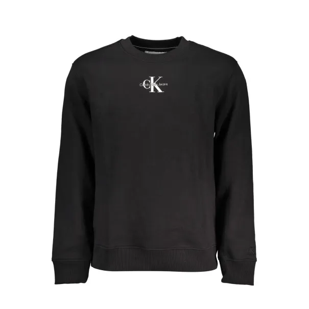 SWEAT-SHIRT SANS FERMETURE ÉCLAIR NOIR CALVIN KLEIN POUR HOMMES - CALVIN KLEIN