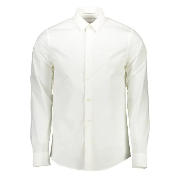 CHEMISE À MANCHES LONGUES BLANCHE POUR HOMMES CALVIN KLEIN - CALVIN KLEIN