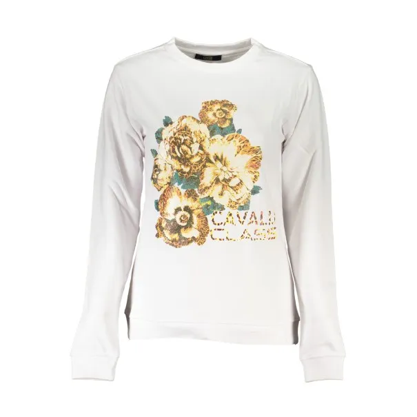 SWEAT-SHIRT FEMME CAVALLI CLASS BLANC SANS ZIP - CAVALLI CLASS