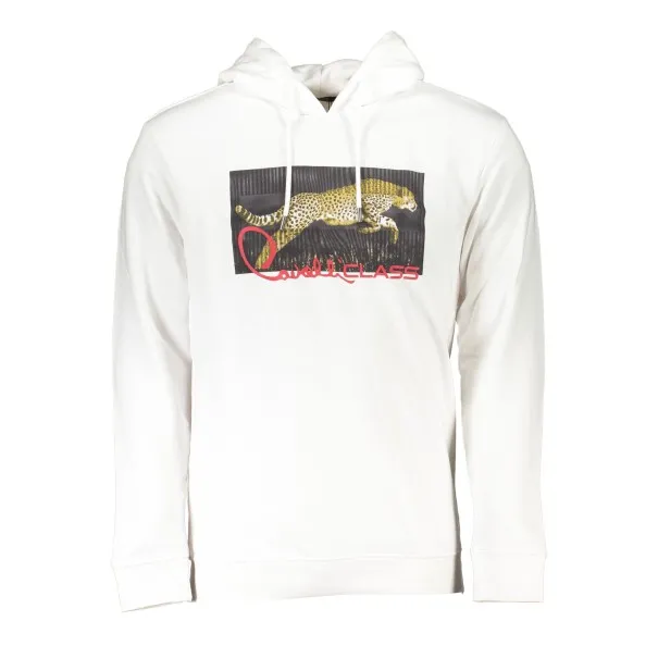 SWEAT-SHIRT SANS FERMETURE ÉCLAIR BLANC POUR HOMMES CAVALLI CLASS - CAVALLI CLASS