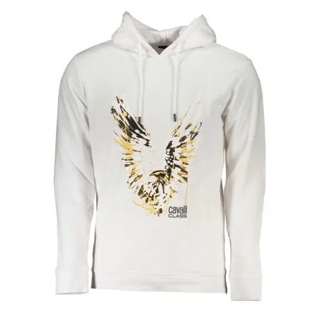 SWEAT-SHIRT SANS FERMETURE ÉCLAIR BLANC POUR HOMMES CAVALLI CLASS - CAVALLI CLASS