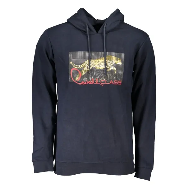 SWEAT-SHIRT SANS FERMETURE ÉCLAIR BLEU POUR HOMMES CAVALLI CLASS - CAVALLI CLASS