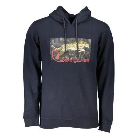 SWEAT-SHIRT SANS FERMETURE ÉCLAIR BLEU POUR HOMMES CAVALLI CLASS - CAVALLI CLASS