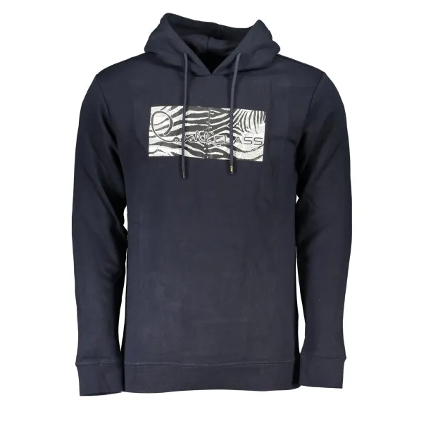 SWEAT-SHIRT SANS FERMETURE ÉCLAIR BLEU POUR HOMMES CAVALLI CLASS - CAVALLI CLASS