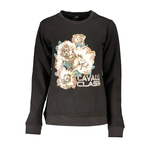 SWEAT-SHIRT SANS FERMETURE ÉCLAIR POUR FEMME CAVALLI CLASS NOIR - CAVALLI CLASS