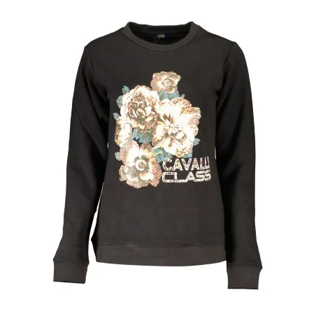 SWEAT-SHIRT SANS FERMETURE ÉCLAIR POUR FEMME CAVALLI CLASS NOIR - CAVALLI CLASS