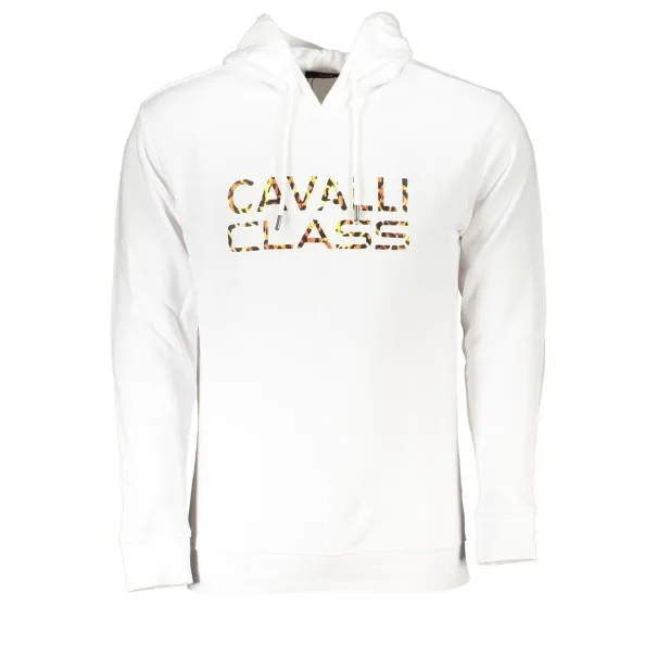 SWEAT-SHIRT SANS FERMETURE ÉCLAIR BLANC POUR HOMMES CAVALLI CLASS - CAVALLI CLASS