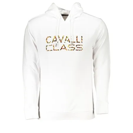 SWEAT-SHIRT SANS FERMETURE ÉCLAIR BLANC POUR HOMMES CAVALLI CLASS - CAVALLI CLASS