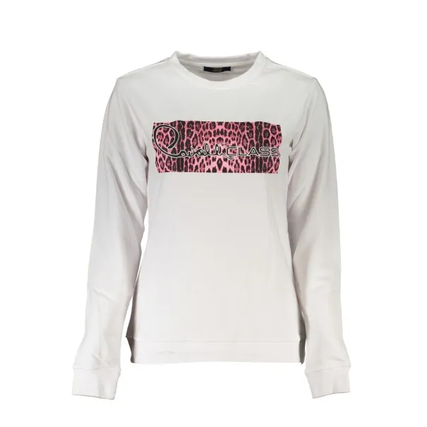 SWEAT-SHIRT FEMME CAVALLI CLASS BLANC SANS ZIP - CAVALLI CLASS