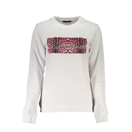 SWEAT-SHIRT FEMME CAVALLI CLASS BLANC SANS ZIP - CAVALLI CLASS