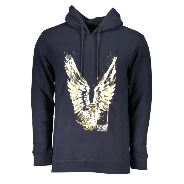 SWEAT-SHIRT SANS FERMETURE ÉCLAIR BLEU POUR HOMMES CAVALLI CLASS - CAVALLI CLASS