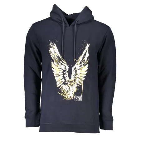 SWEAT-SHIRT SANS FERMETURE ÉCLAIR BLEU POUR HOMMES CAVALLI CLASS - CAVALLI CLASS