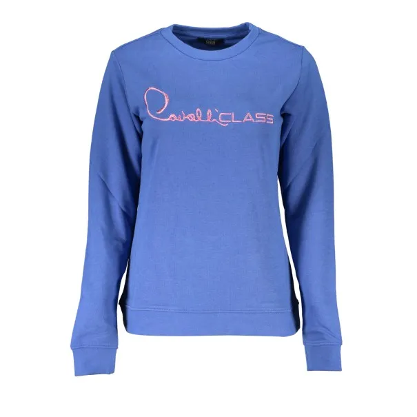 CAVALLI SWEAT-SHIRT SANS FERMETURE FEMME CLASS BLEU - CAVALLI CLASS
