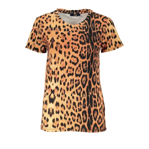 T-SHIRT À MANCHES COURTES FEMME CAVALLI CLASS ORANGE - CAVALLI CLASS