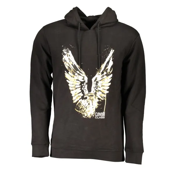 SWEAT-SHIRT ZIPPÉ NOIR CAVALLI CLASS POUR HOMMES - CAVALLI CLASS