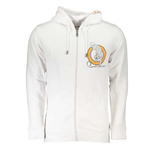 SWEAT-SHIRT ZIPPÉ BLANC HOMME CAVALLI CLASS - CAVALLI CLASS