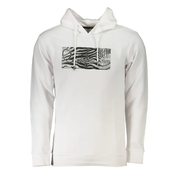 SWEAT-SHIRT SANS FERMETURE ÉCLAIR BLANC POUR HOMMES CAVALLI CLASS - CAVALLI CLASS