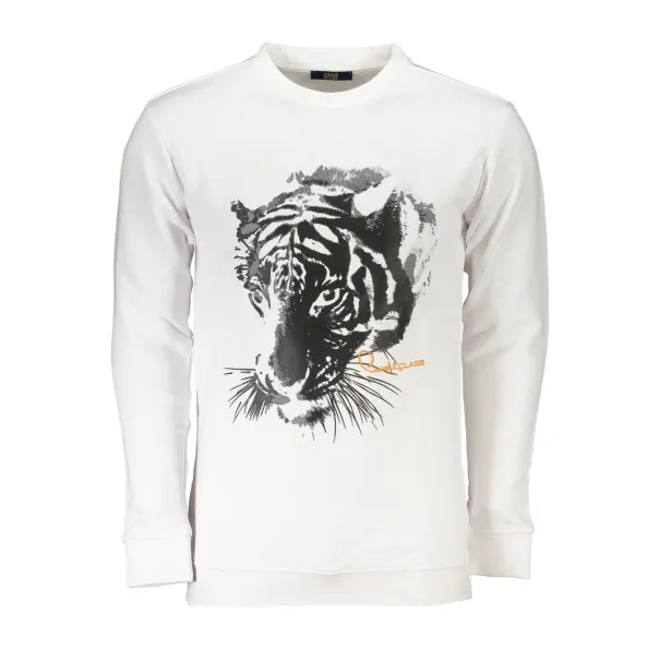 SWEAT-SHIRT SANS FERMETURE ÉCLAIR BLANC POUR HOMMES CAVALLI CLASS - CAVALLI CLASS