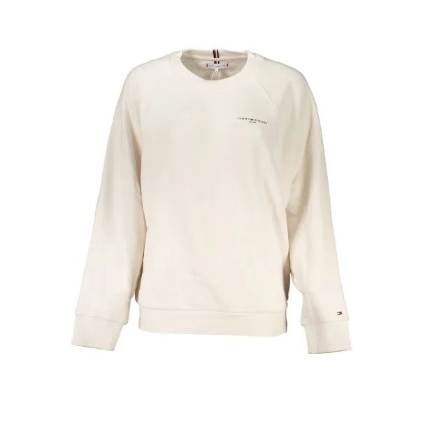 TOMMY HILFIGER SWEAT-SHIRT SANS FERMETURE FEMME BEIGE - TOMMY HILFIGER
