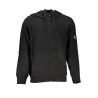 SWEAT-SHIRT ZIPPÉ NOIR CALVIN KLEIN POUR HOMMES - CALVIN KLEIN