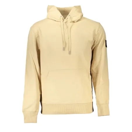 SWEAT-SHIRT SANS FERMETURE ÉCLAIR BEIGE CALVIN KLEIN POUR HOMMES - CALVIN KLEIN