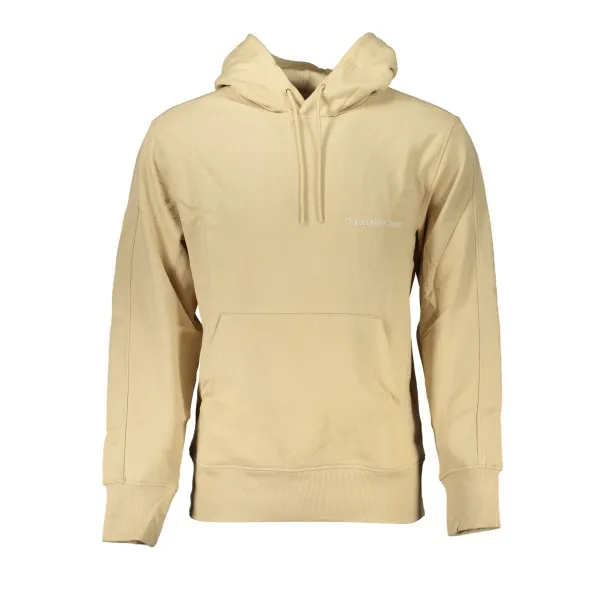 SWEAT-SHIRT SANS FERMETURE ÉCLAIR BEIGE CALVIN KLEIN POUR HOMMES - CALVIN KLEIN