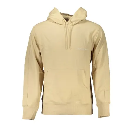 SWEAT-SHIRT SANS FERMETURE ÉCLAIR BEIGE CALVIN KLEIN POUR HOMMES - CALVIN KLEIN