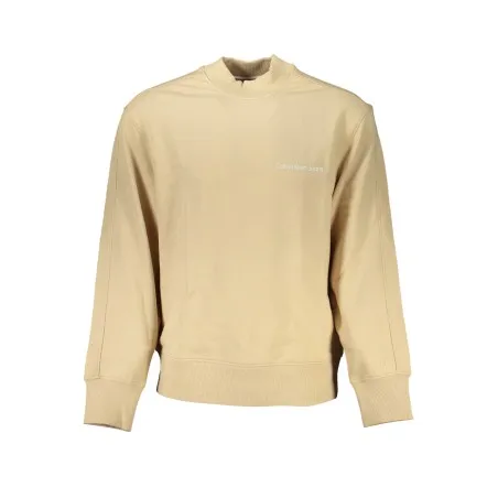 SWEAT-SHIRT SANS FERMETURE ÉCLAIR BEIGE CALVIN KLEIN POUR HOMMES - CALVIN KLEIN