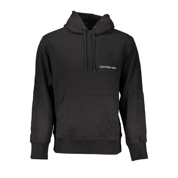 SWEAT-SHIRT SANS FERMETURE ÉCLAIR NOIR CALVIN KLEIN POUR HOMMES - CALVIN KLEIN